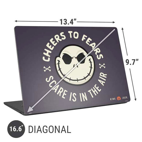 Disney The Nightmare Before Christmas Cheers to Fears Universal Laptop 16.6in (13.4 x 9.7in) Skin