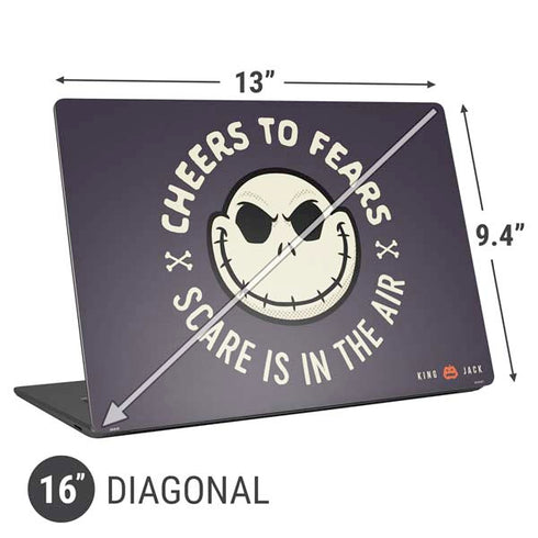 Disney The Nightmare Before Christmas Cheers to Fears Universal Laptop 16in (13 x 9.4in) Skin