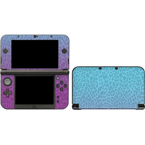 Cheetah Print Purple and Blue 3DS XL 2015 Skin