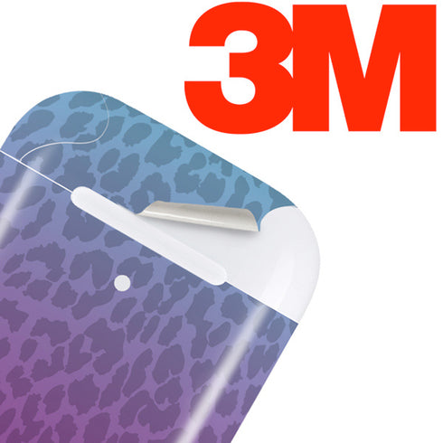 Cheetah Print Purple and Blue Apple AirPods 2 Skin