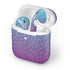 Cheetah Print Purple and Blue Apple AirPods 2 Skin