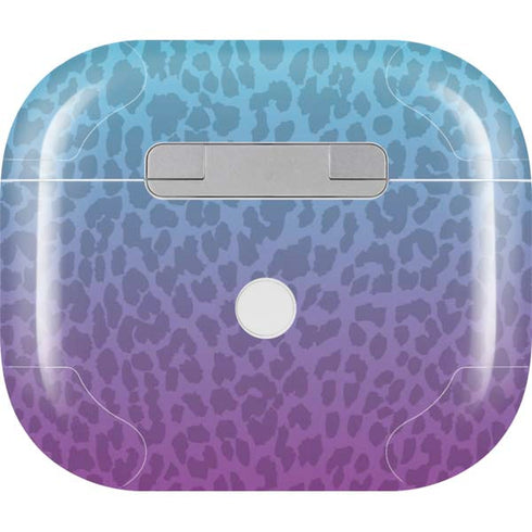 Cheetah Print Purple and Blue Apple AirPods (3rd Gen 2021) Skin
