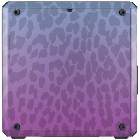 Cheetah Print Purple and Blue Cooler Master MasterBox Q300L Mini Tower Skin