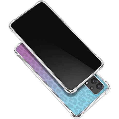 Cheetah Print Purple and Blue Galaxy A32 5G Clear Case