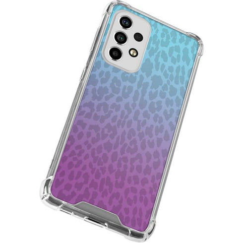 Cheetah Print Purple and Blue Galaxy A33 5G Clear Case
