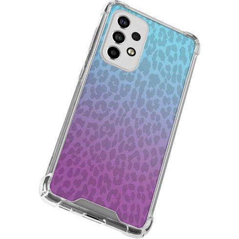 Cheetah Print Purple and Blue Galaxy A53 5G Clear Case