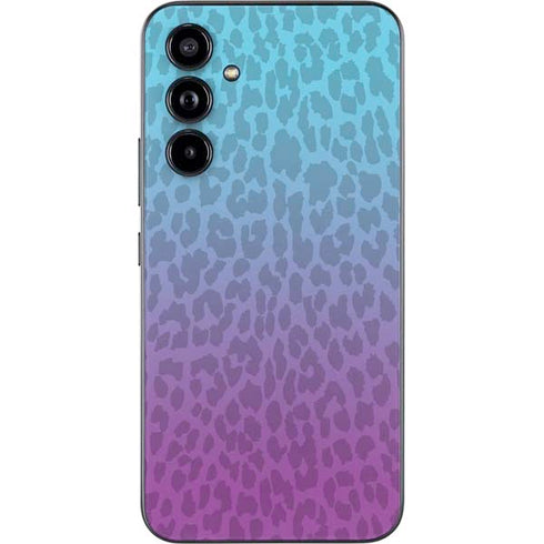 Cheetah Print Purple and Blue Galaxy A54 5G Skin