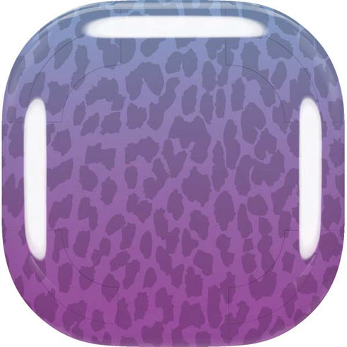 Cheetah Print Purple and Blue Galaxy Buds Live Skin