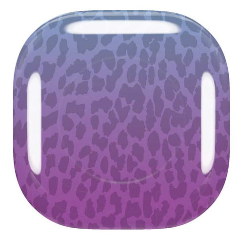 Cheetah Print Purple and Blue Galaxy Buds Live Skin
