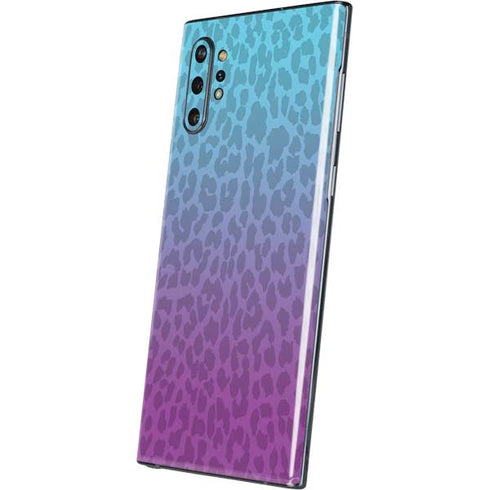 Cheetah Print Purple and Blue Galaxy Note 10 Plus Skin