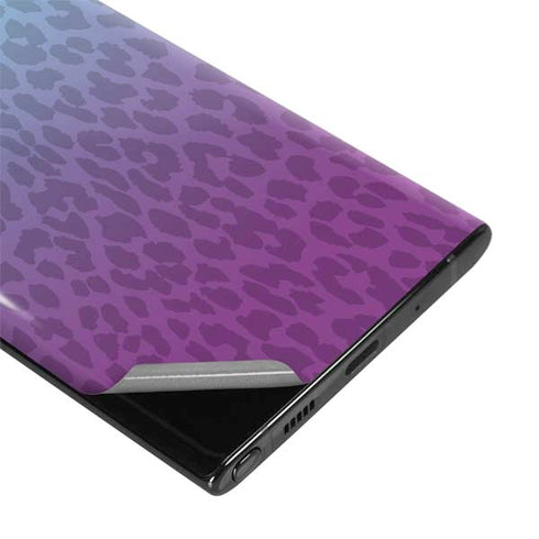 Cheetah Print Purple and Blue Galaxy Note 10 Plus Skin