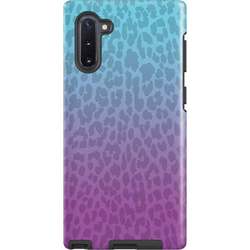 Cheetah Print Purple and Blue Galaxy Note 10 Pro Case