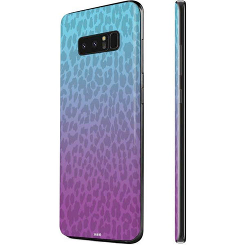 Cheetah Print Purple and Blue Galaxy Note 8 Skin