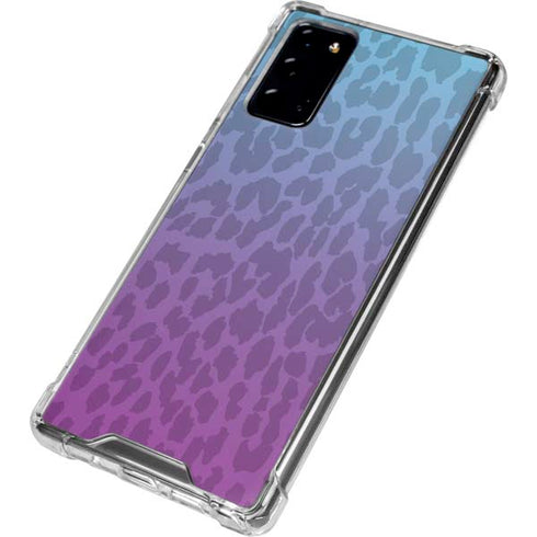 Cheetah Print Purple and Blue Galaxy Note20 5G Clear Case