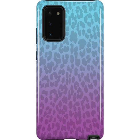 Cheetah Print Purple and Blue Galaxy Note20 5G Pro Case