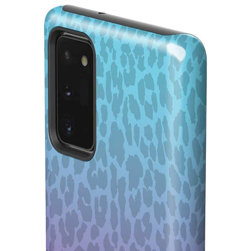 Cheetah Print Purple and Blue Galaxy Note20 5G Pro Case