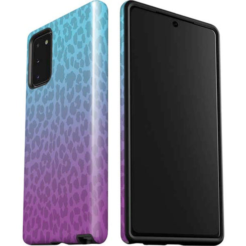 Cheetah Print Purple and Blue Galaxy Note20 5G Pro Case