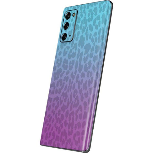 Cheetah Print Purple and Blue Galaxy Note20 5G Skin