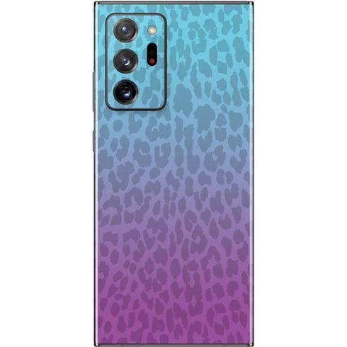 Cheetah Print Purple and Blue Galaxy Note20 Ultra 5G Skin