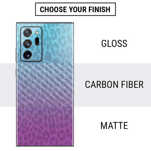 Cheetah Print Purple and Blue Galaxy Note20 Ultra 5G Skin