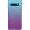 Cheetah Print Purple and Blue Galaxy S10 Skin