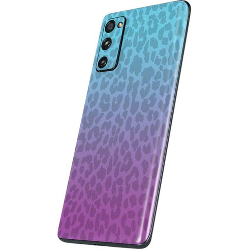 Cheetah Print Purple and Blue Galaxy S20 Fan Edition Skin