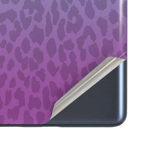 Cheetah Print Purple and Blue Galaxy S20 Fan Edition Skin