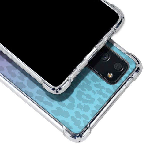 Cheetah Print Purple and Blue Galaxy S20 FE Clear Case