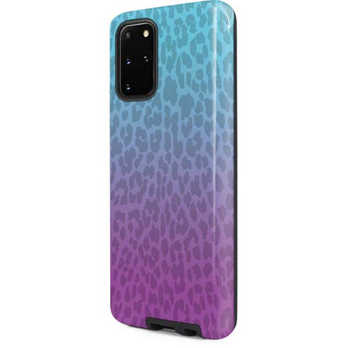 Cheetah Print Purple and Blue Galaxy S20 Plus Pro Case