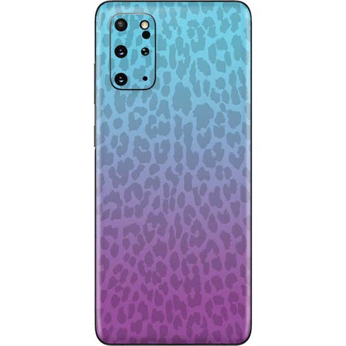 Cheetah Print Purple and Blue Galaxy S20 Plus Skin