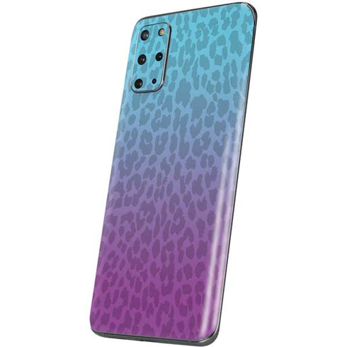 Cheetah Print Purple and Blue Galaxy S20 Plus Skin