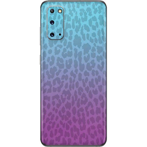 Cheetah Print Purple and Blue Galaxy S20 Skin