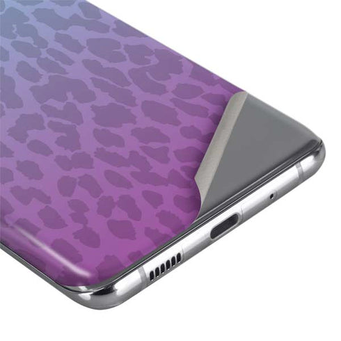 Cheetah Print Purple and Blue Galaxy S20 Ultra 5G Skin