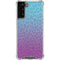 Cheetah Print Purple and Blue Galaxy S21 FE Clear Case