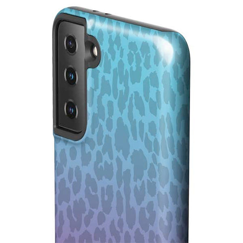 Cheetah Print Purple and Blue Galaxy S21 Plus 5G Pro Case