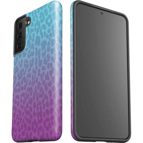 Cheetah Print Purple and Blue Galaxy S21 Plus 5G Pro Case