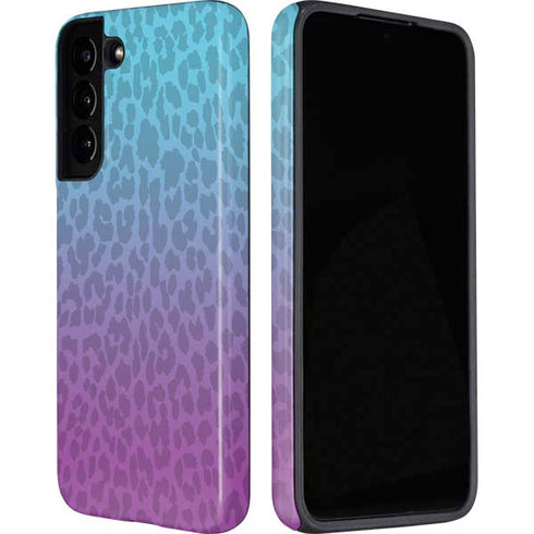 Cheetah Print Purple and Blue Galaxy S22 Plus Pro Case