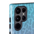 Cheetah Print Purple and Blue Galaxy S22 Ultra Pro Case