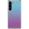 Cheetah Print Purple and Blue Galaxy S23 Clear Case