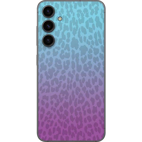Cheetah Print Purple and Blue Galaxy S23 FE Skin