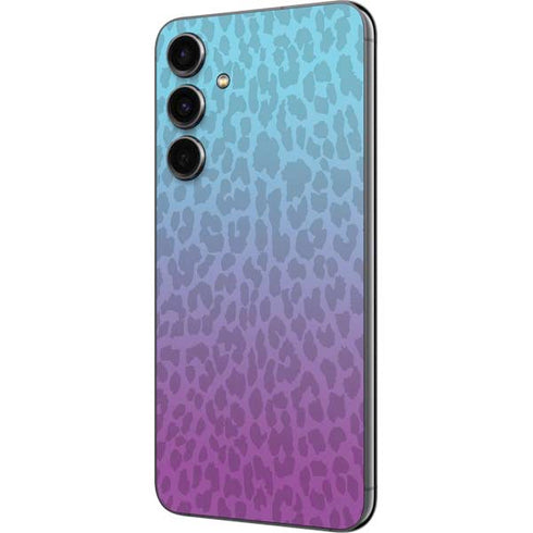 Cheetah Print Purple and Blue Galaxy S23 FE Skin