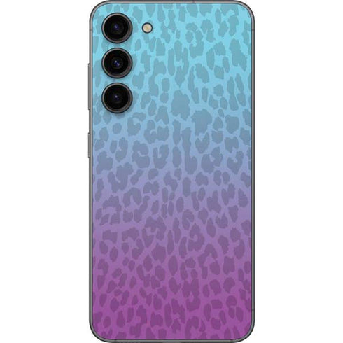 Cheetah Print Purple and Blue Galaxy S23 Plus Skin