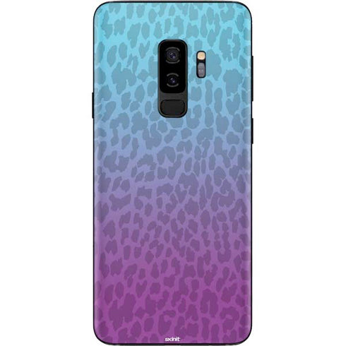 Cheetah Print Purple and Blue Galaxy S9 Plus Skin