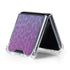 Cheetah Print Purple and Blue Galaxy Z Flip5 5G Clear Case