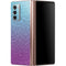 Cheetah Print Purple and Blue Galaxy Z Fold2 5G Skin