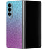 Cheetah Print Purple and Blue Galaxy Z Fold4 5G Skin