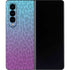 Cheetah Print Purple and Blue Galaxy Z Fold4 5G Skin
