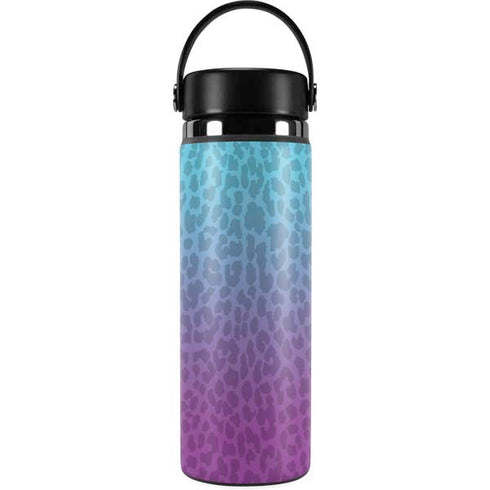 Cheetah Print Purple and Blue Hydro Flask 20oz Wide Mouth Skin