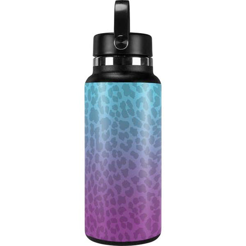 Cheetah Print Purple and Blue Hydro Flask 32oz Wide Mouth Skin