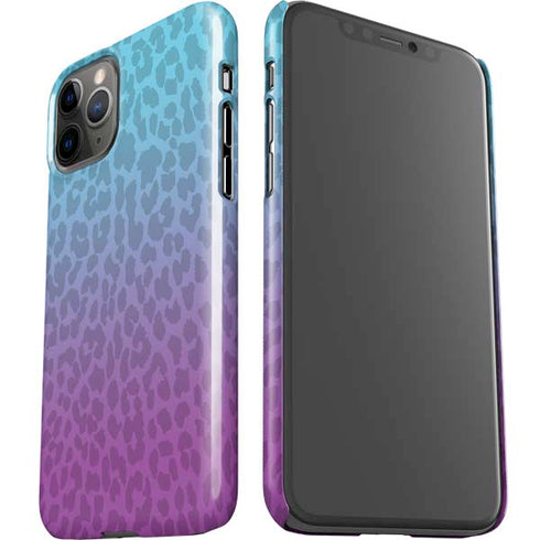 Cheetah Print Purple and Blue iPhone 11 Pro Lite Case